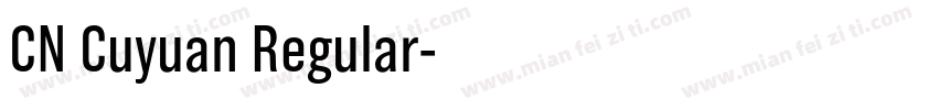 CN Cuyuan Regular字体转换